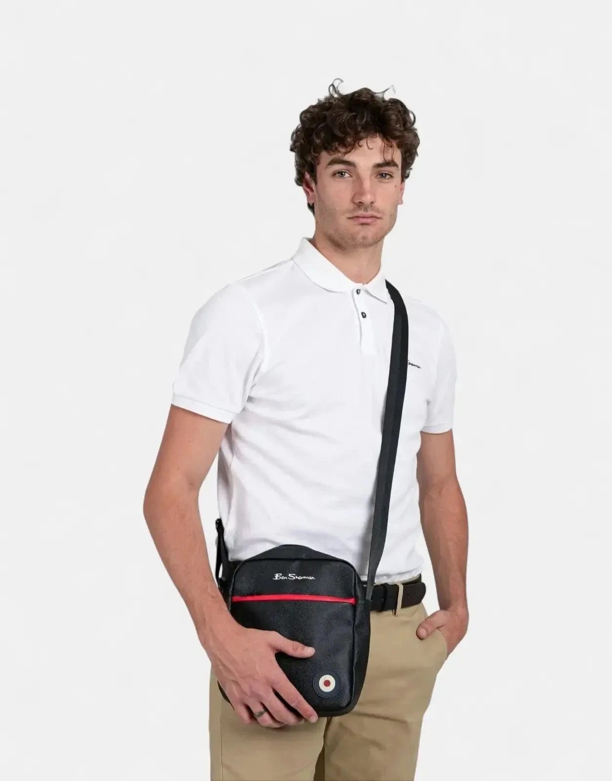 Ben Sherman Cross Body Pu Leather Black Bag