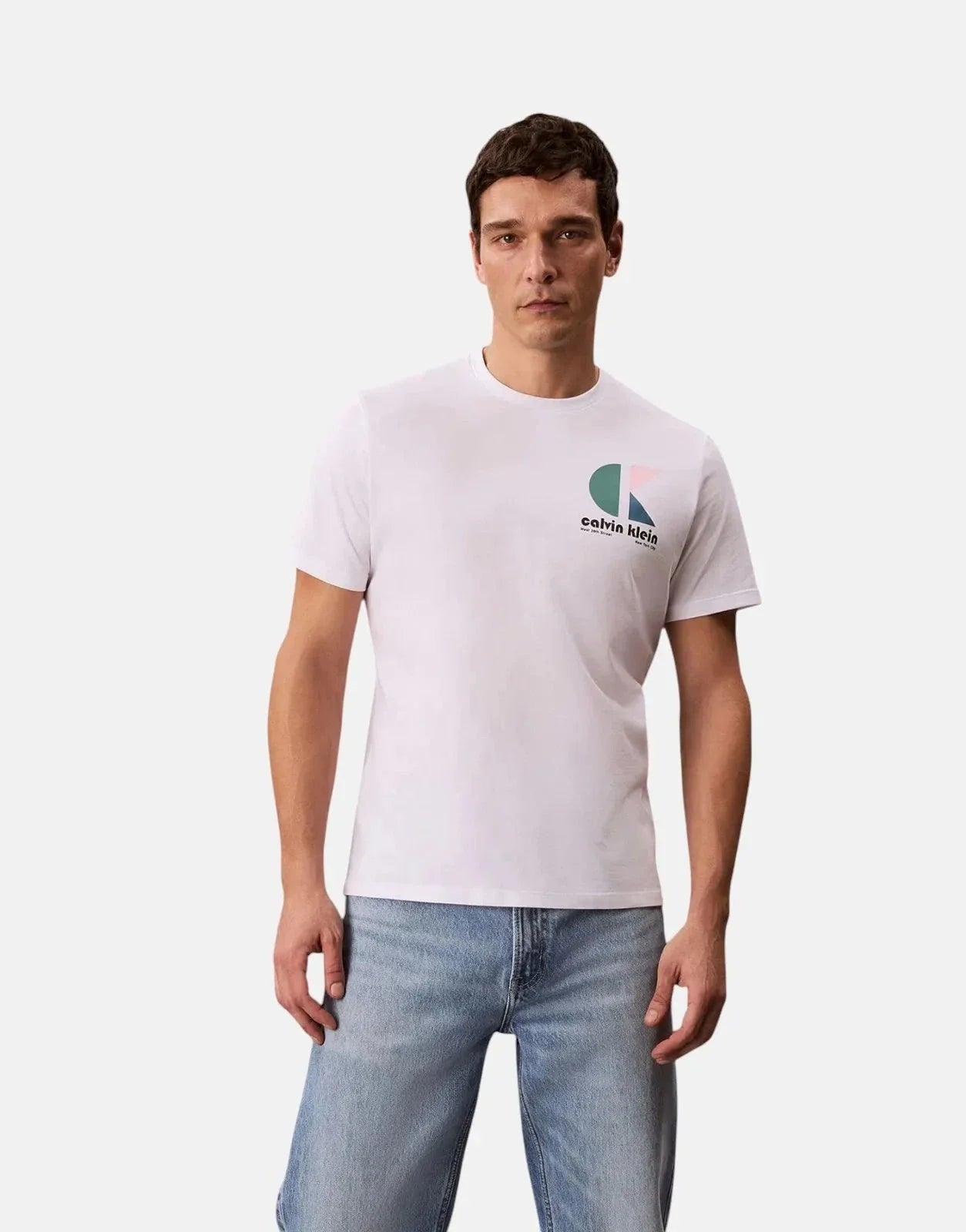 Calvin Klein BH Logo Graphic White T-Shirt