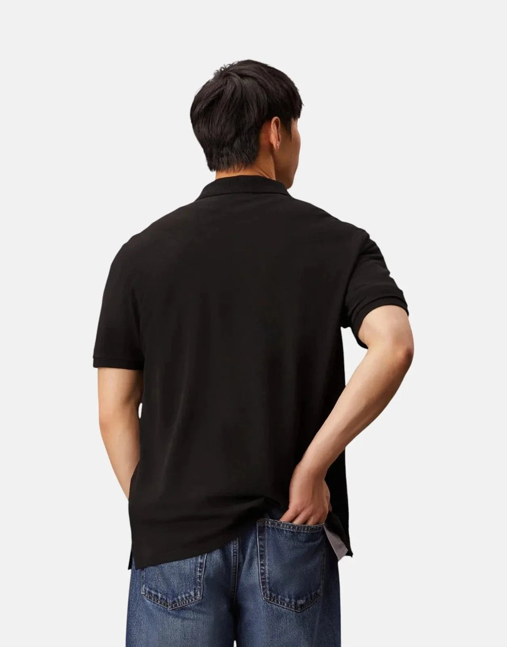 Calvin Klein Casual Pique Black Polo Shirt