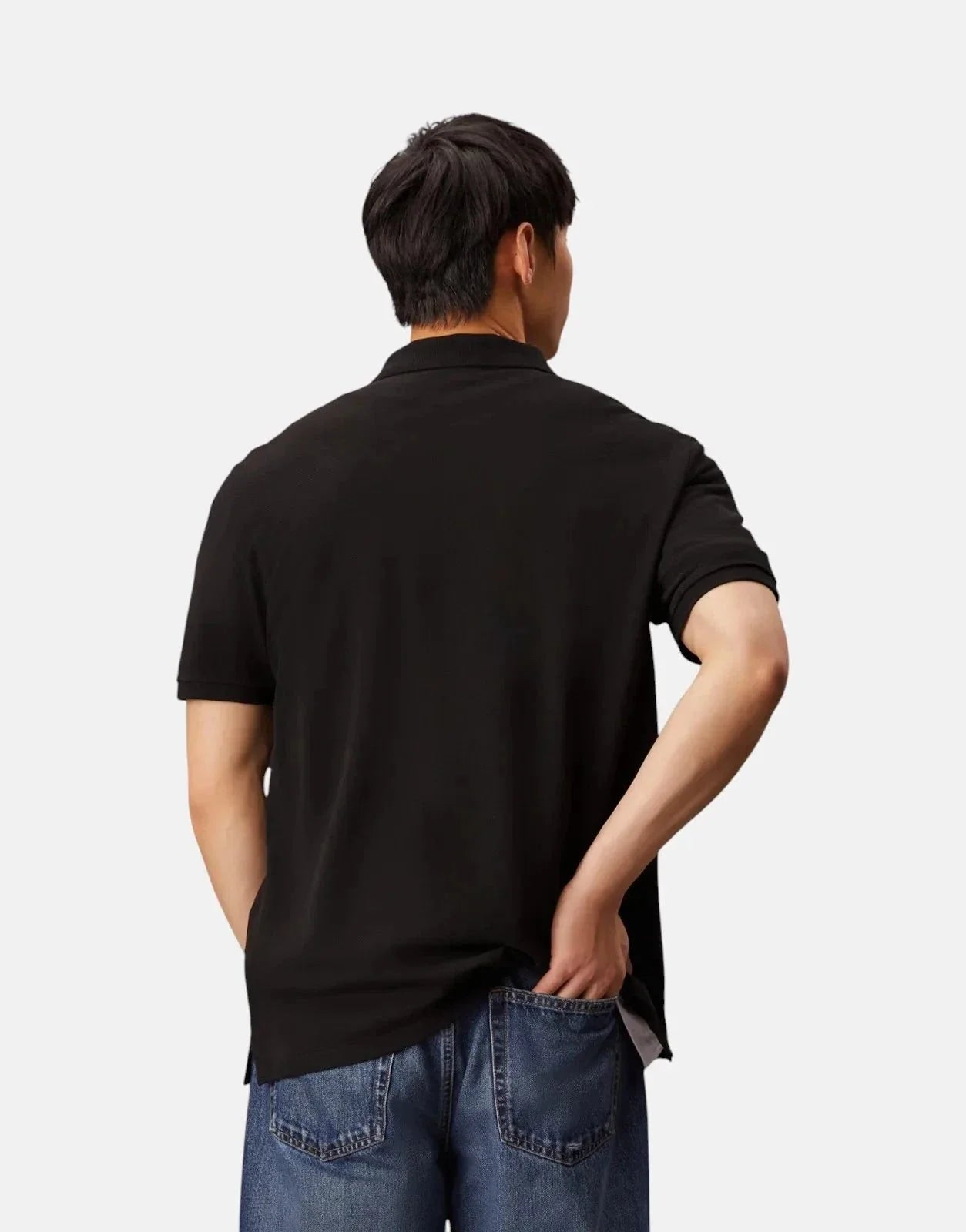 Calvin Klein Casual Pique Black Polo Shirt