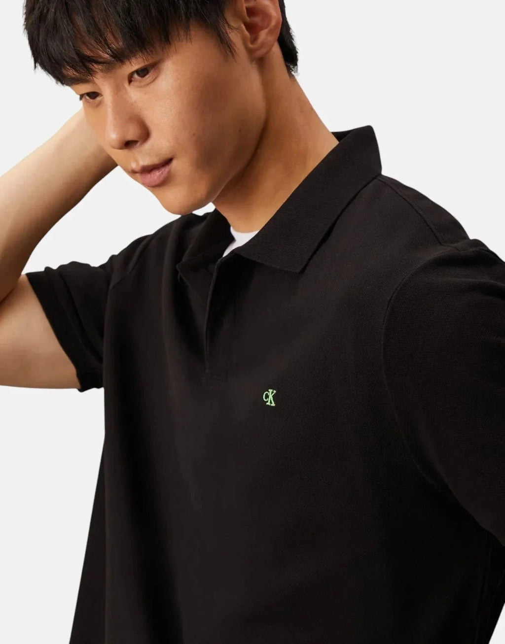 Calvin Klein Casual Pique Black Polo Shirt