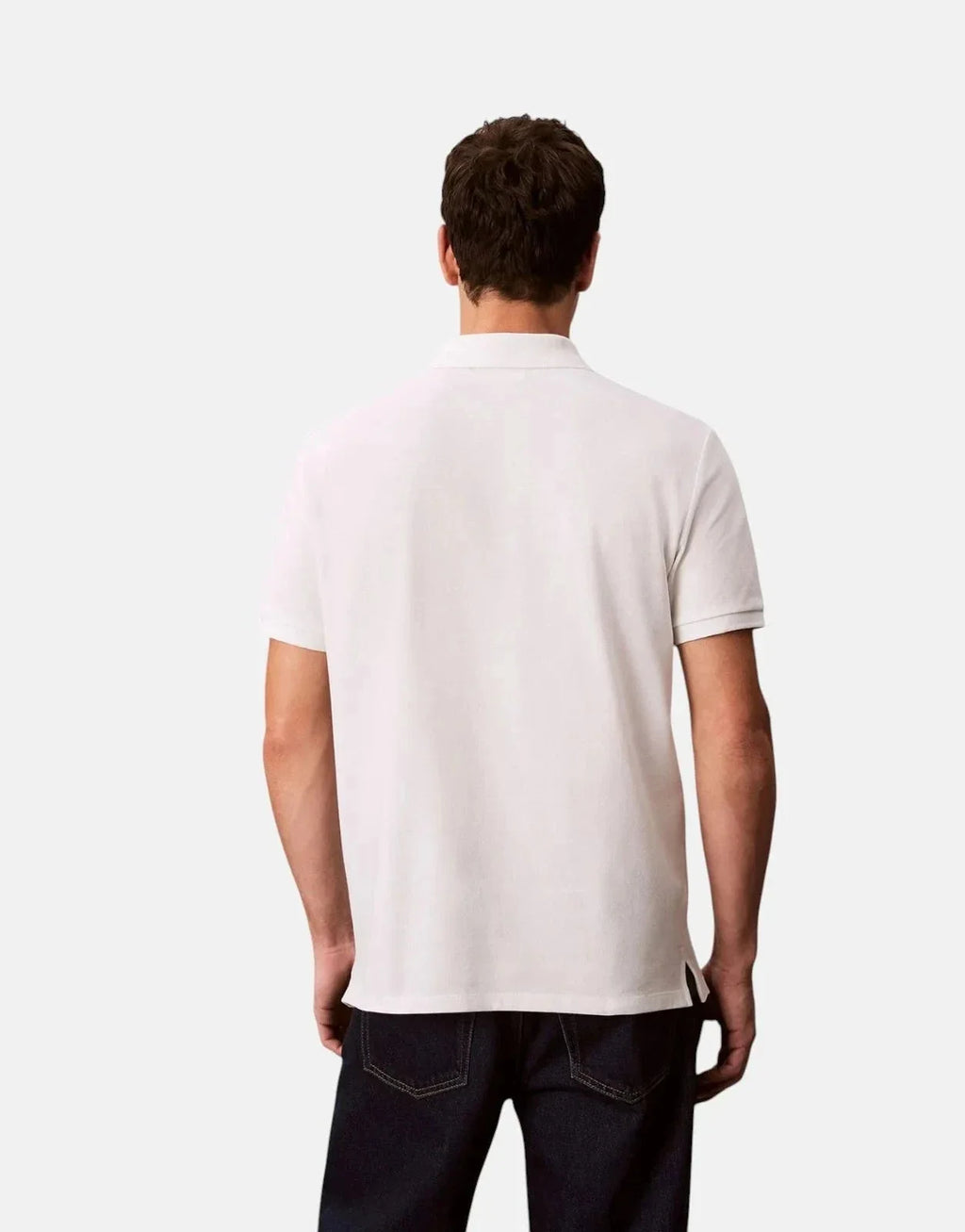 Calvin Klein Casual Pique White Polo Shirt