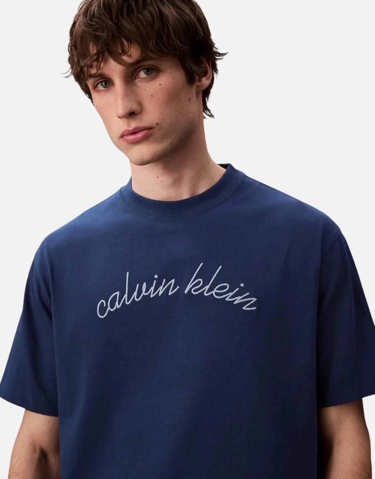 Calvin Klein Center Chain Stitch Blue T-Shirt