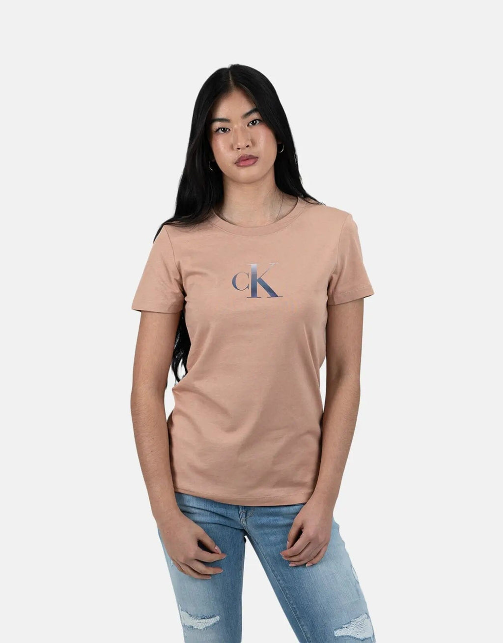 Calvin Klein Gradient CK Slim T-Shirt Blush