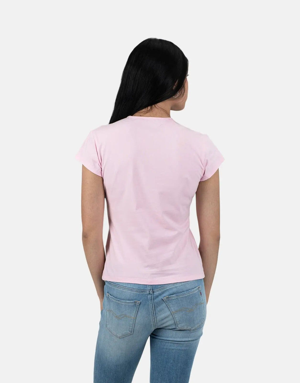 Calvin Klein Slim Script CK Logo Pink T-Shirt
