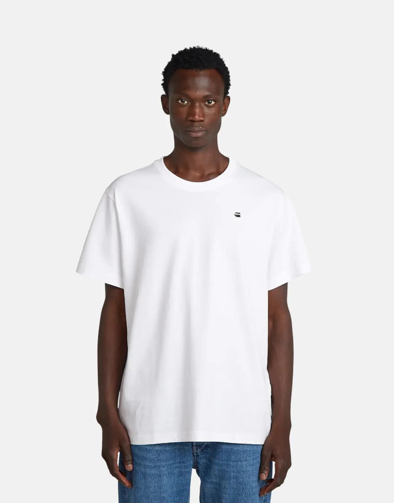 G-Star RAW Back Photo Loose Print White Sewing T-Shirt