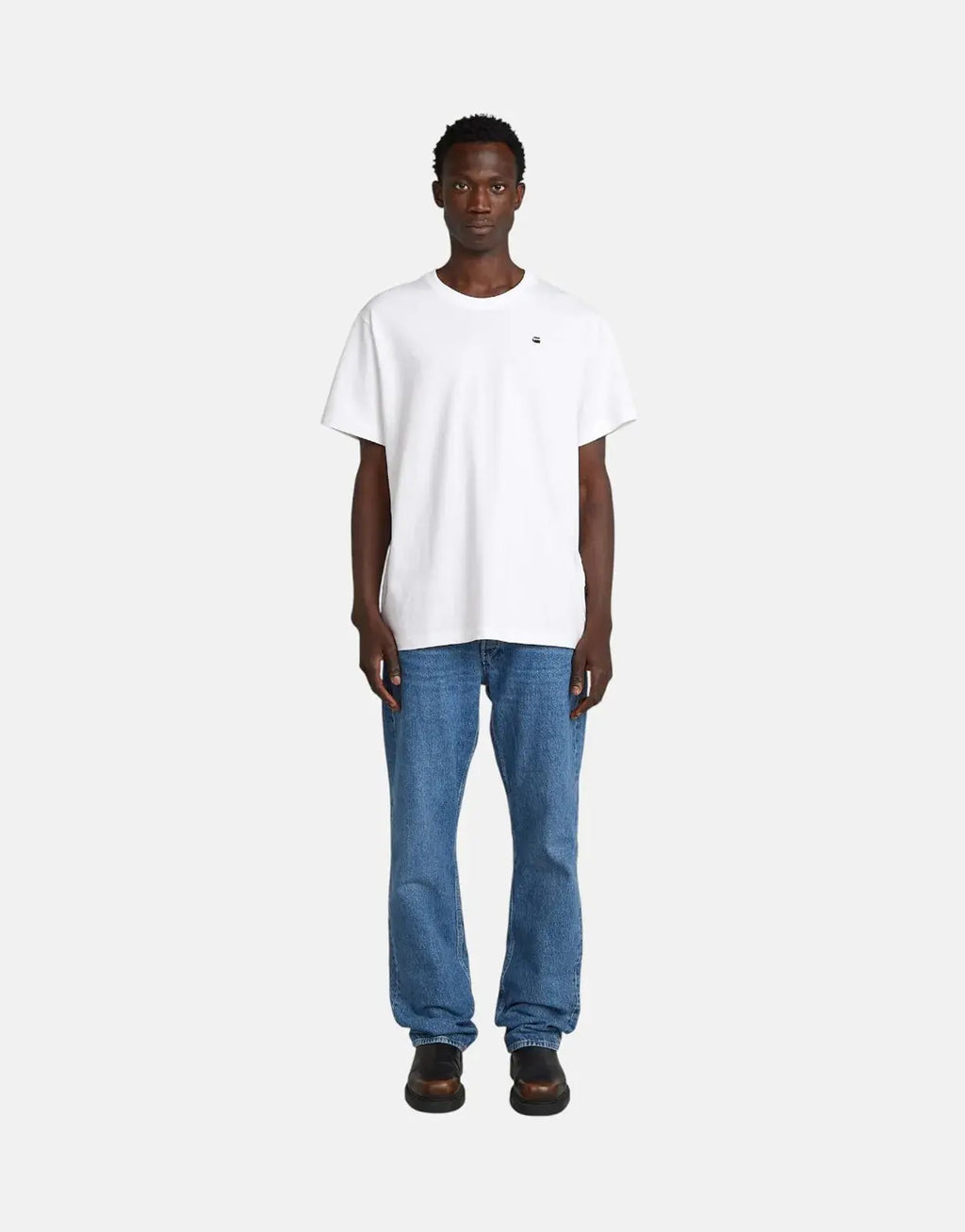 G-Star RAW Back Photo Loose Print White Sewing T-Shirt