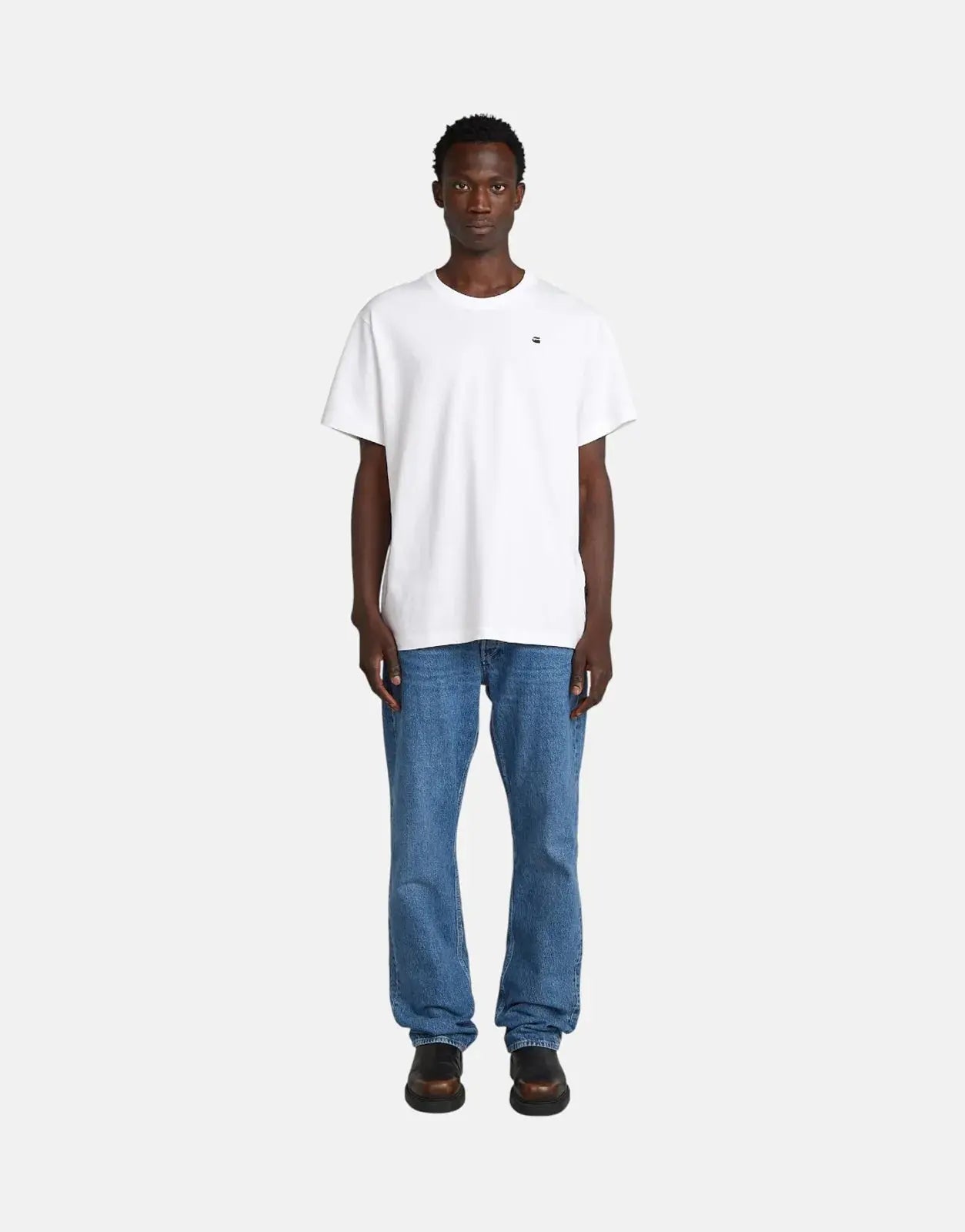 G-Star RAW Back Photo Loose Print White Sewing T-Shirt