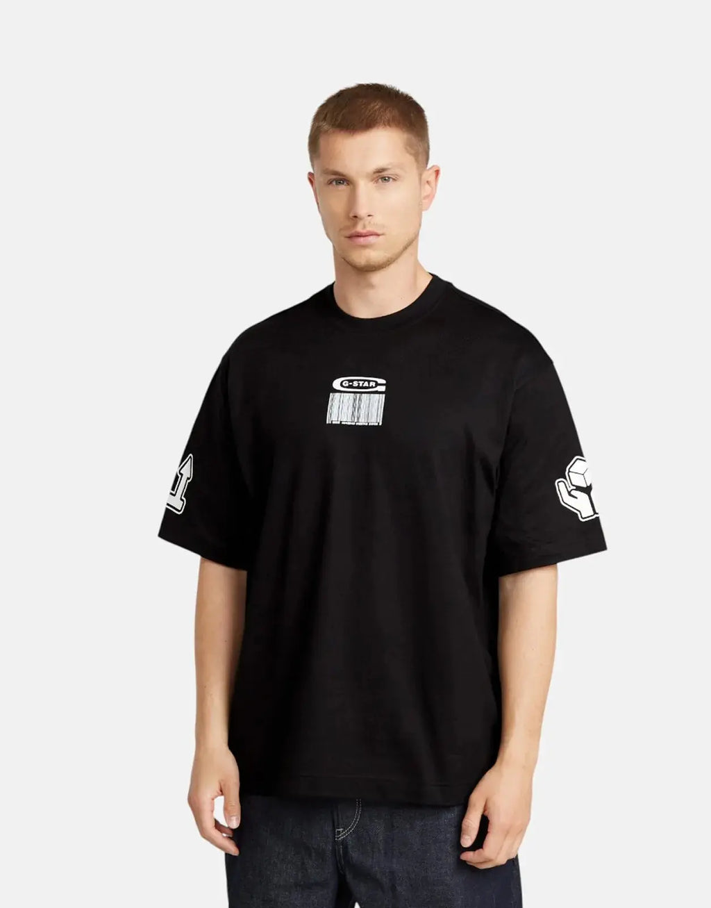 G-Star RAW Barcode Boxy T-Shirt Black