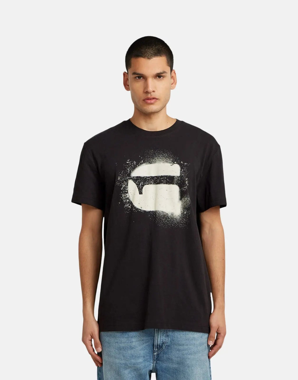G-Star RAW Spray Logo Black T-Shirt