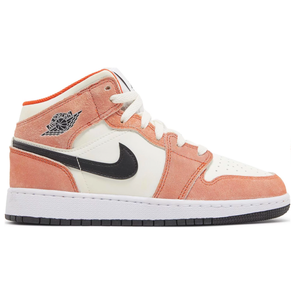 Jordan 1 Mid SE Orange Suede (GS)