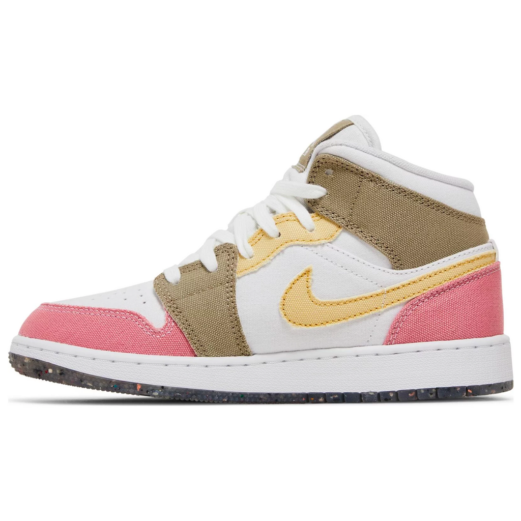 Jordan 1 Mid SE Pastel Vivid Green Grind (GS)