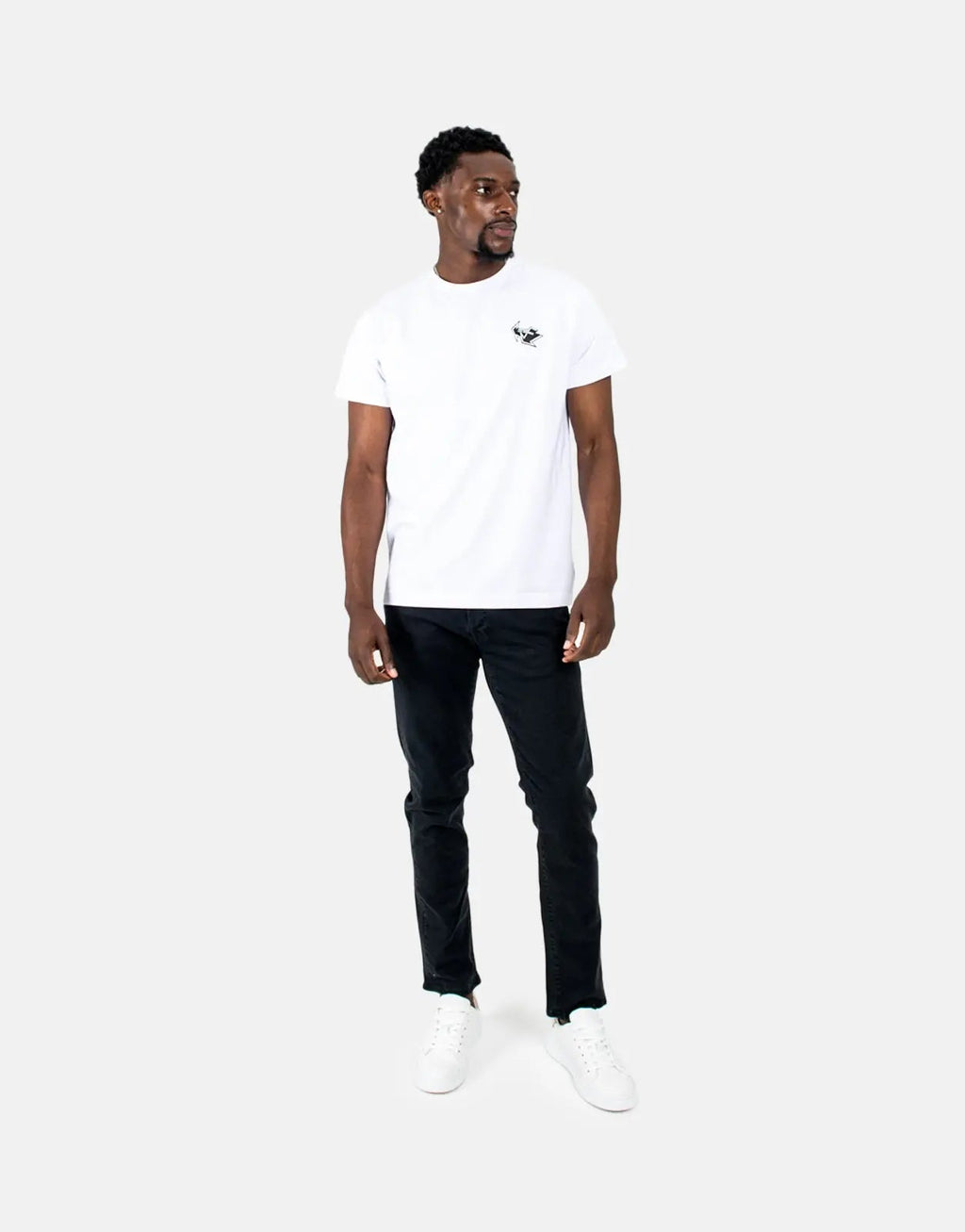 Les Hommes Box Print White T-Shirt