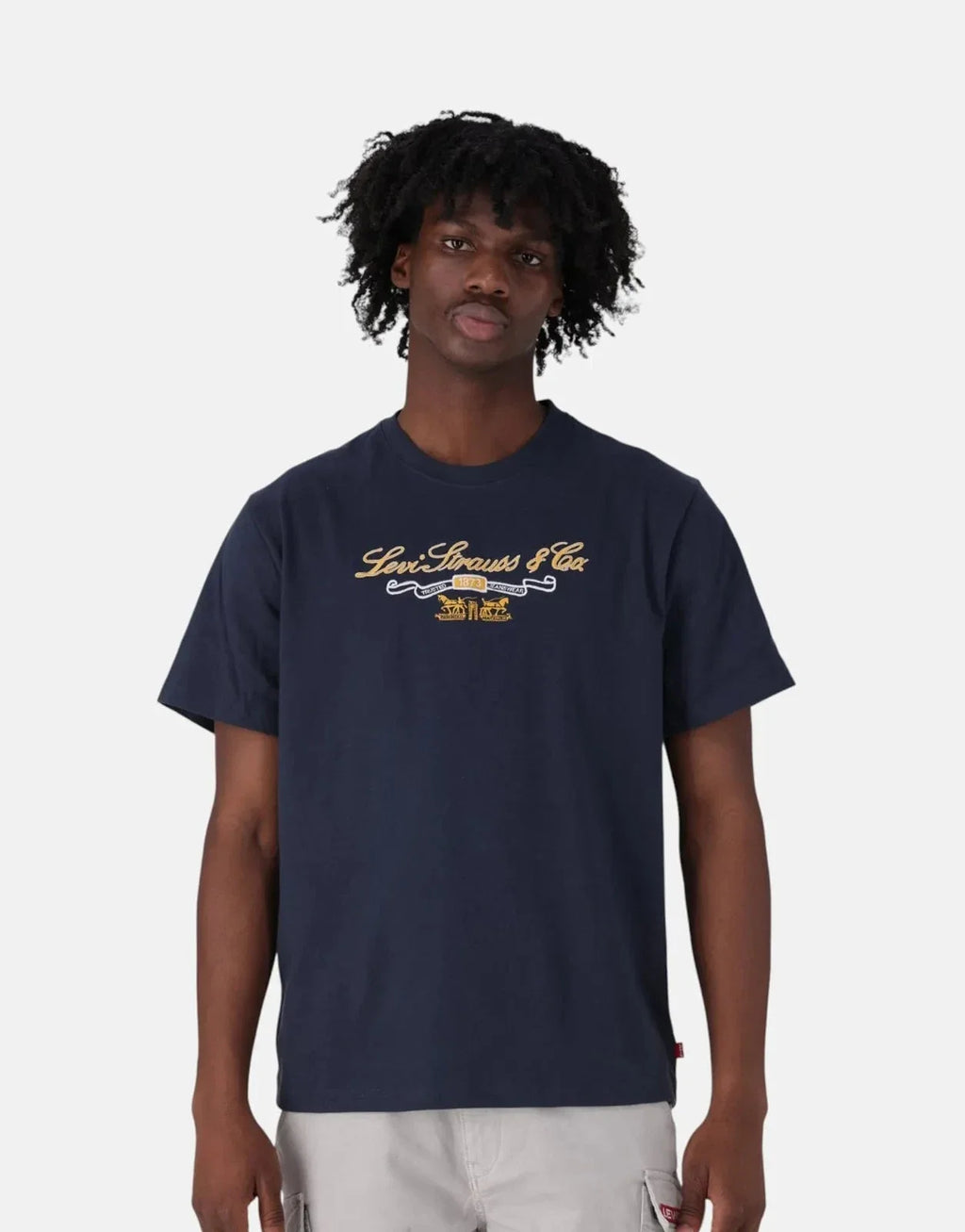 Levi's LS&Co Prep Script Relaxed Fit Navy T-Shirt