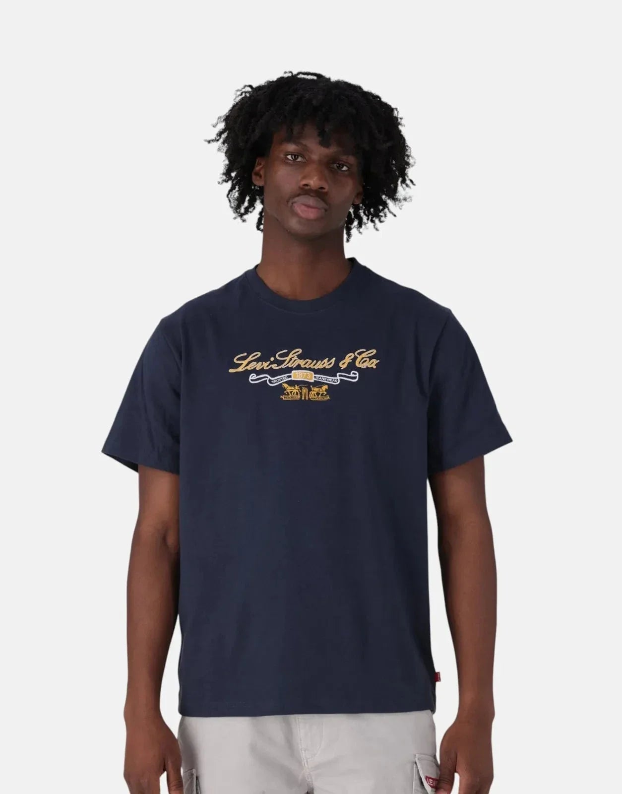 Levi's LS&Co Prep Script Relaxed Fit Navy T-Shirt