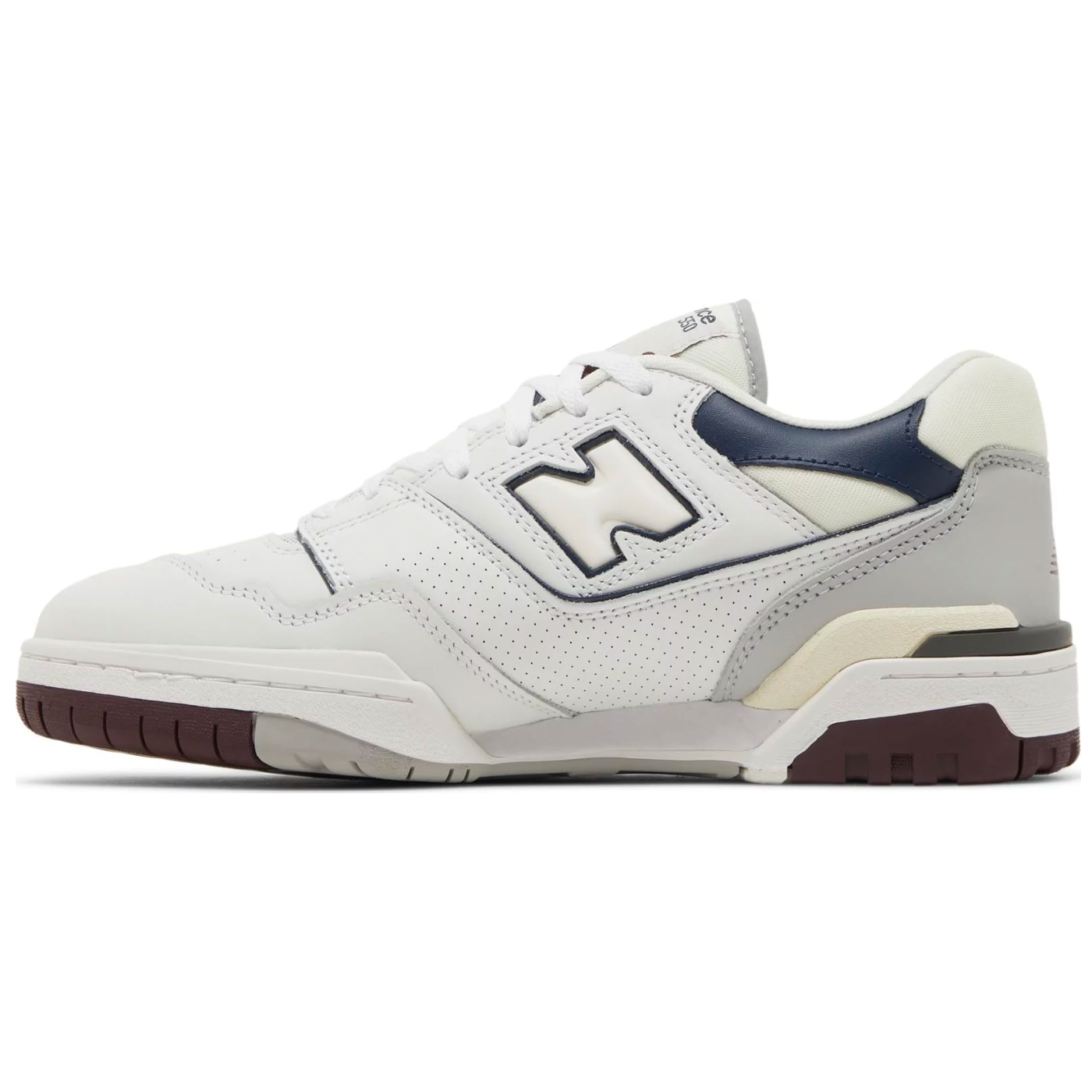 New Balance 550 White Burgundy Navy
