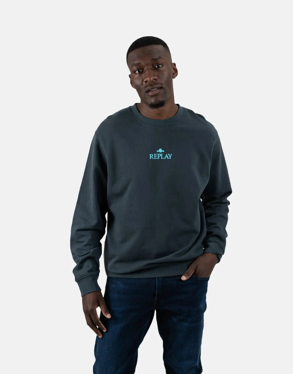 Replay Centre Logo Sweatshirt Grey