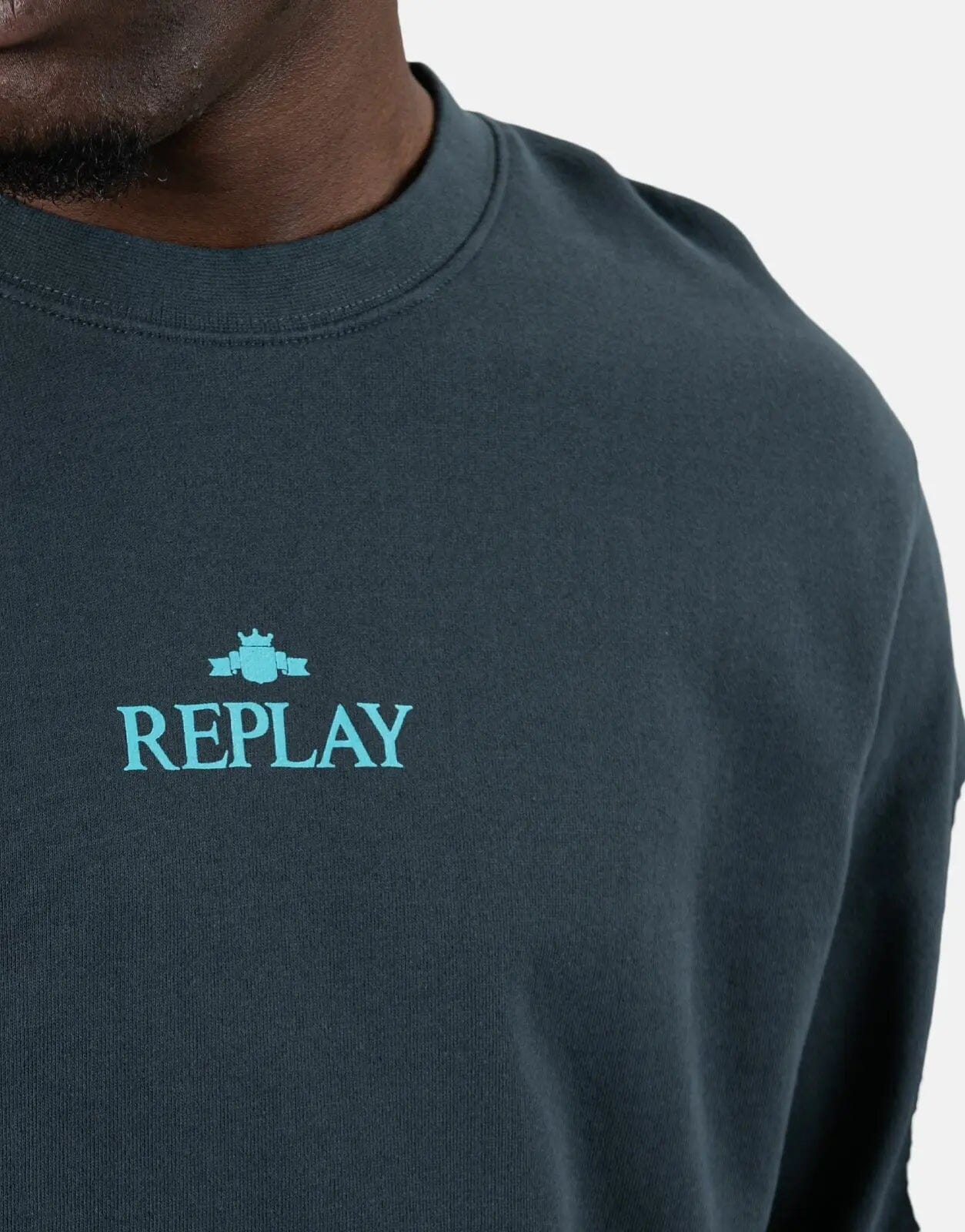 Replay Centre Logo Sweatshirt Grey