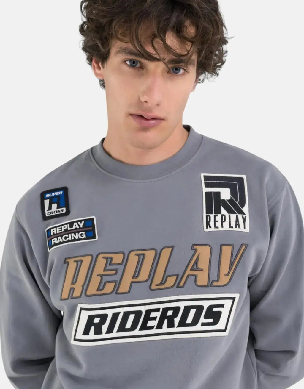Replay Patch Rider DS Grey Sweater