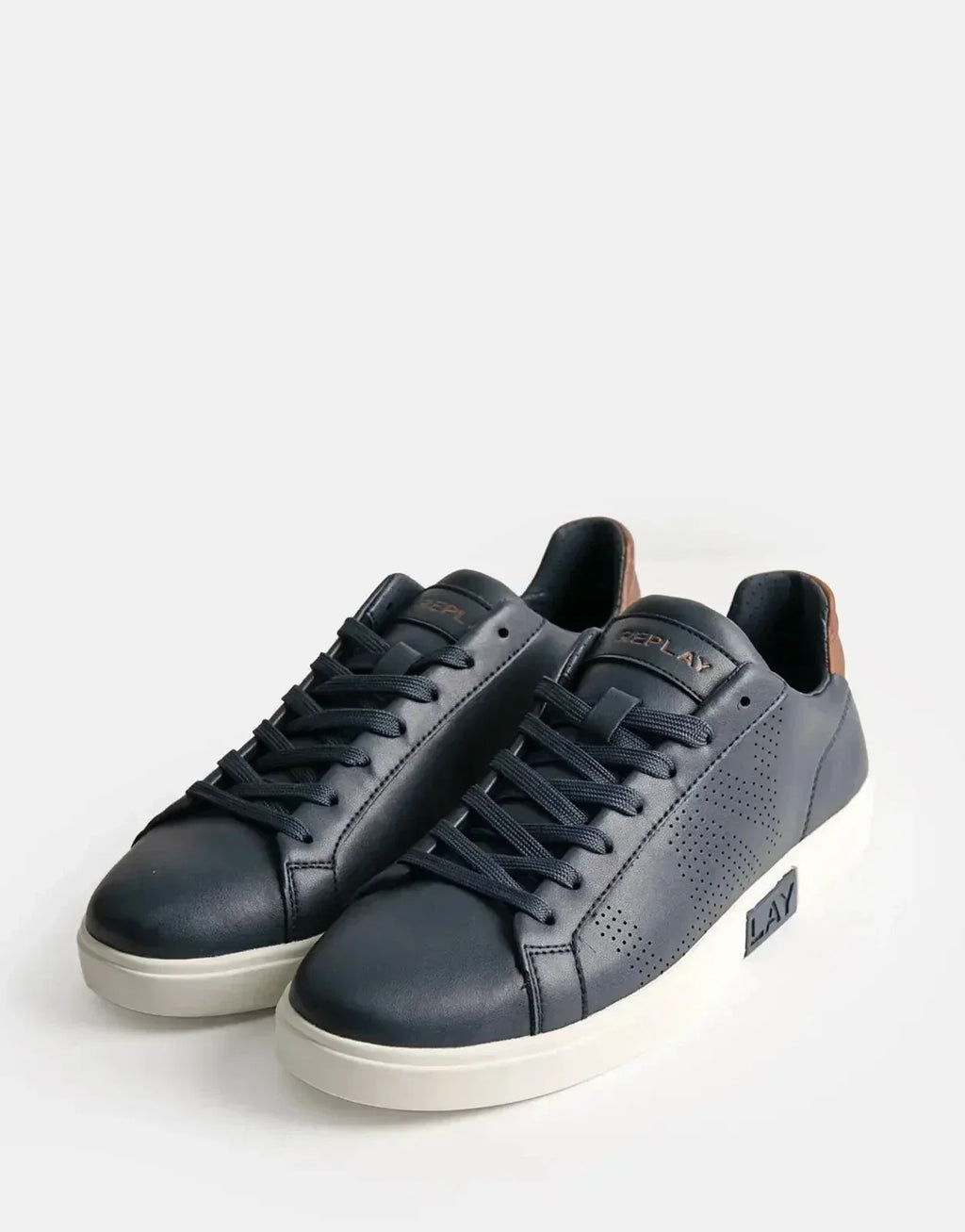 Replay Polys Studio Navy/Brown Sneakers