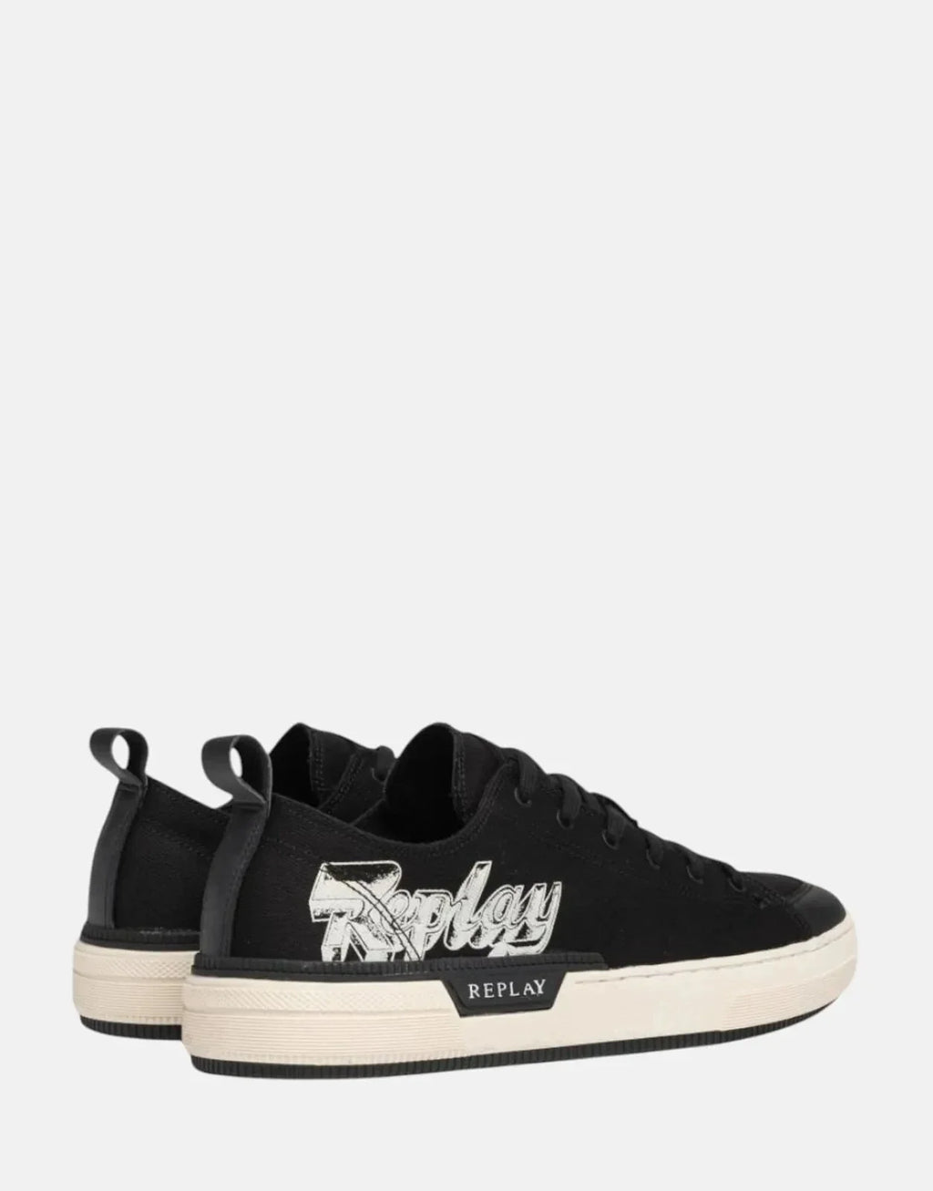 Replay Raily Low Graffiti Black Sneakers