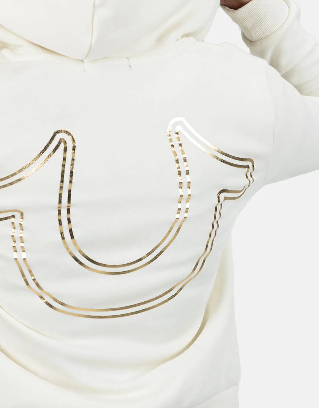 True Religion HS Script Zip Off White Hoodie