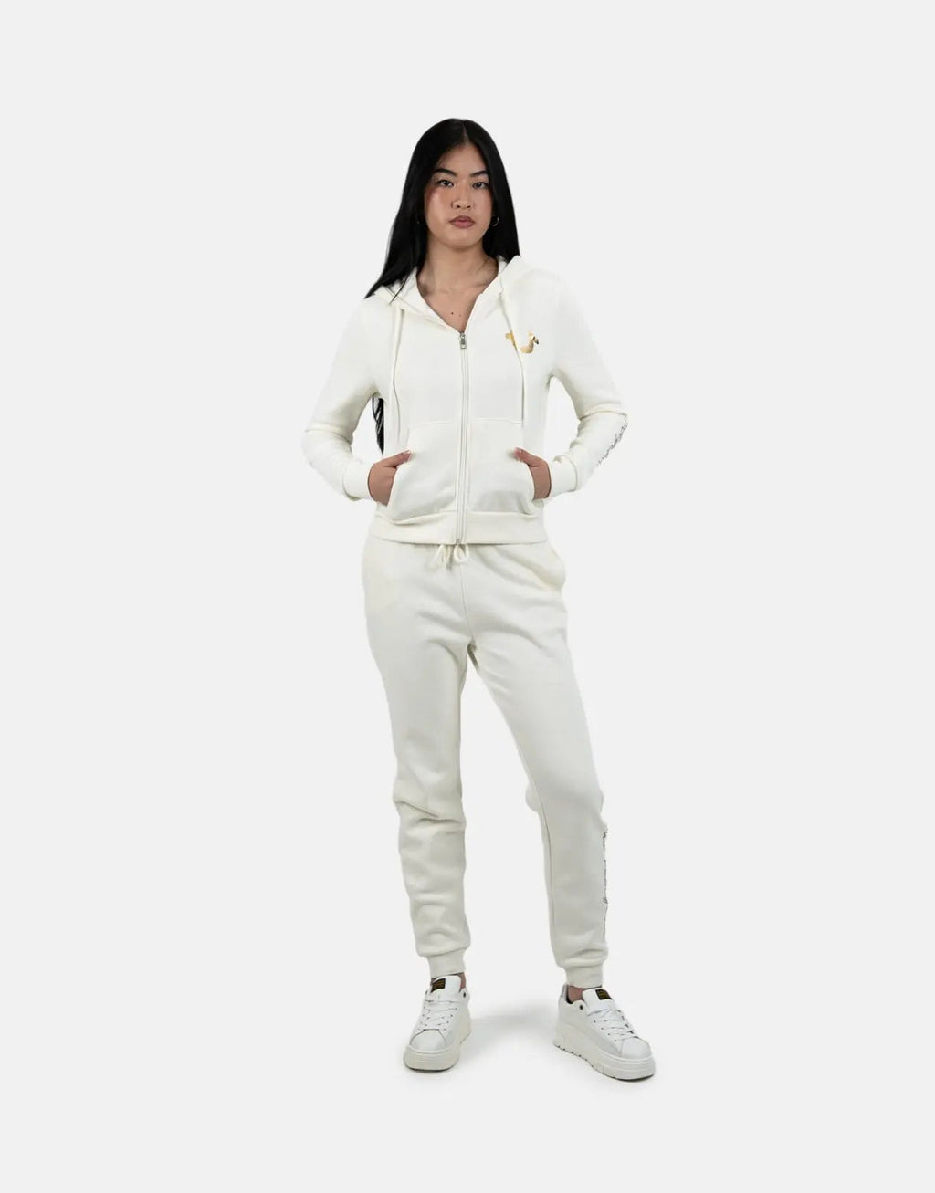 True Religion Script TR Off White Sweatpants