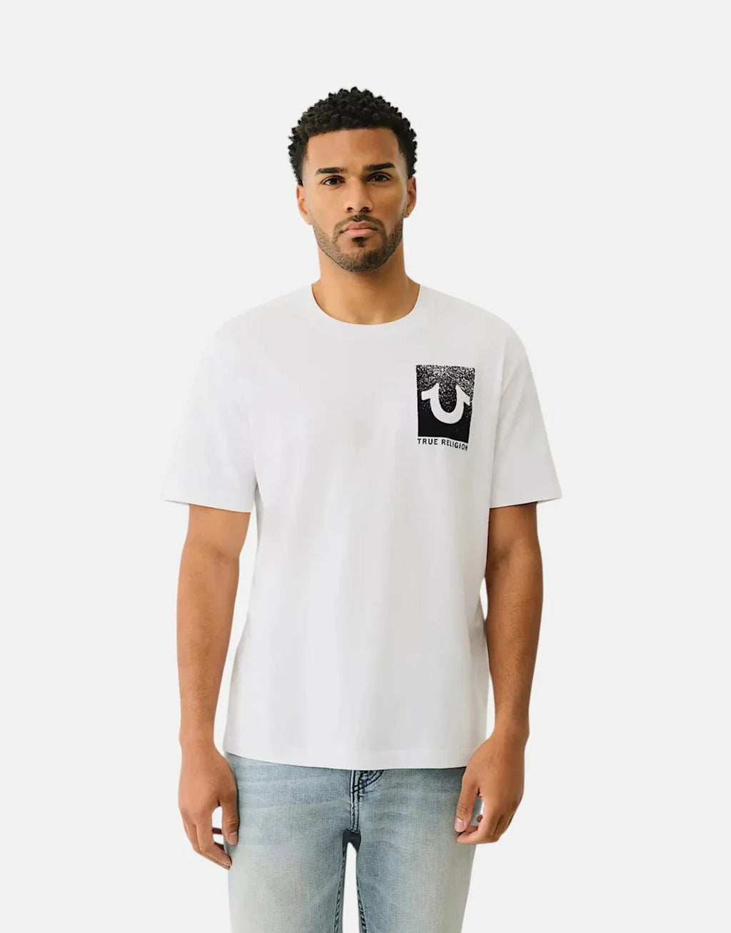 True Religion Ss Buddha Face Flock T-Shirt