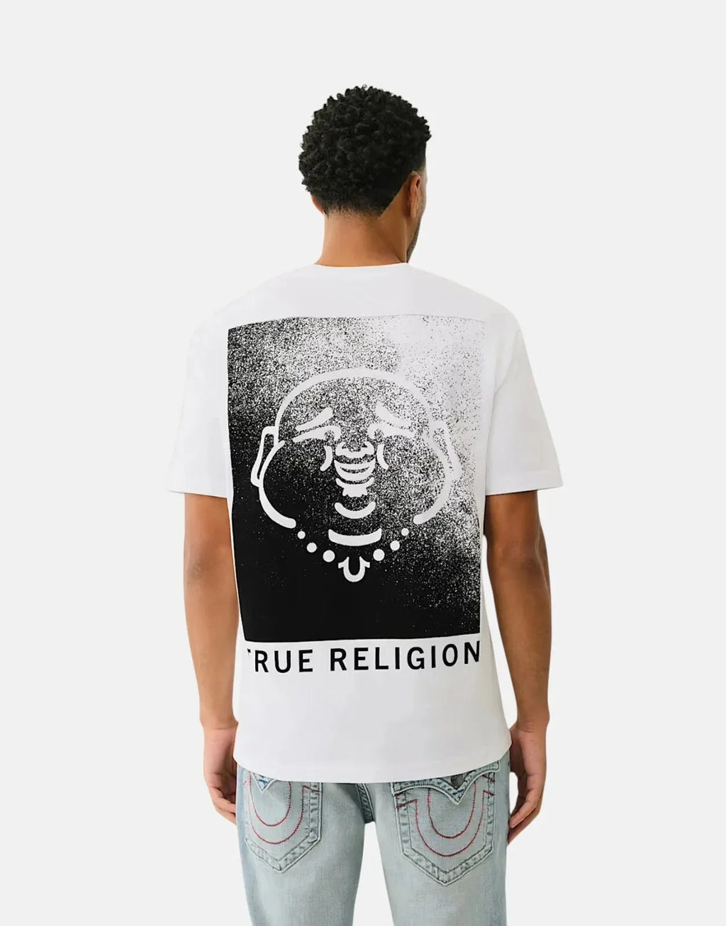 True Religion Ss Buddha Face Flock T-Shirt