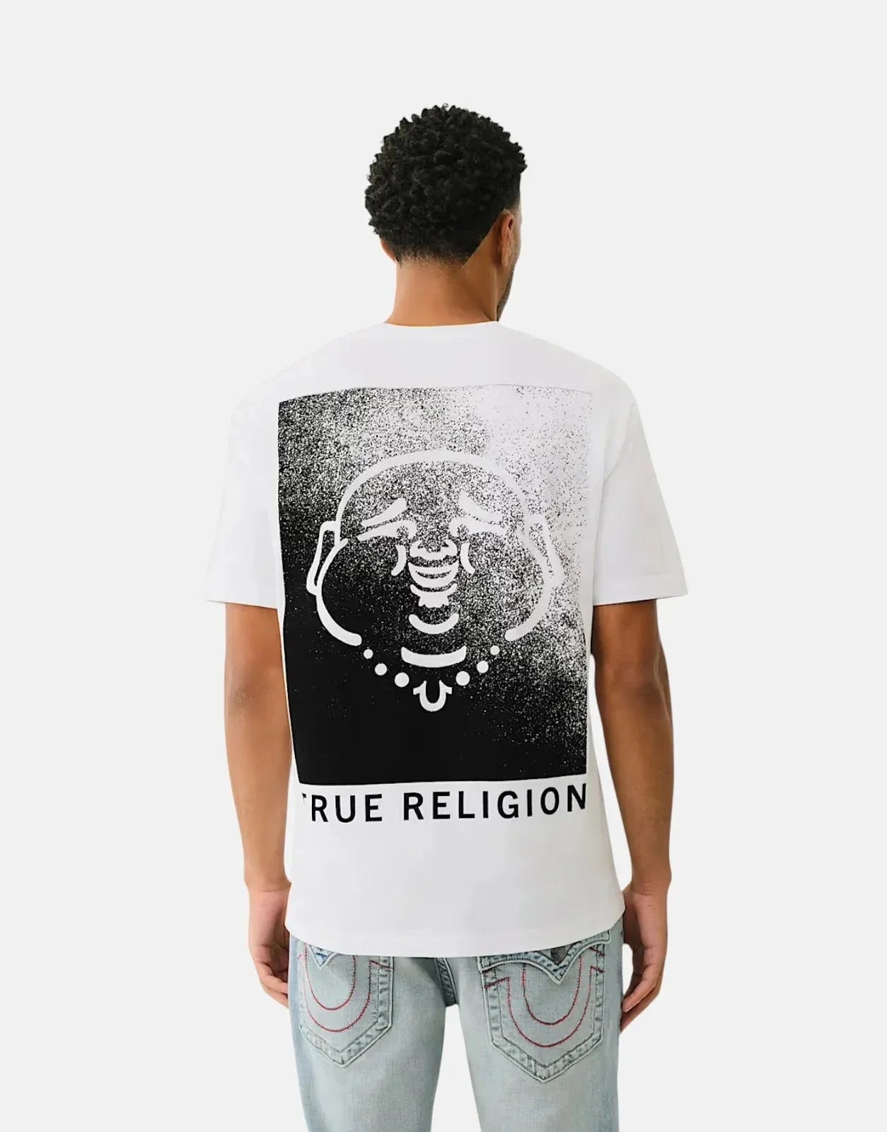 True Religion Ss Buddha Face Flock T-Shirt