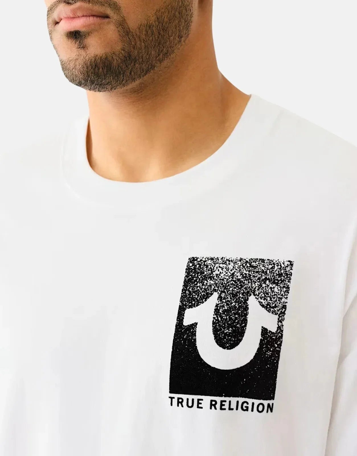 True Religion Ss Buddha Face Flock T-Shirt