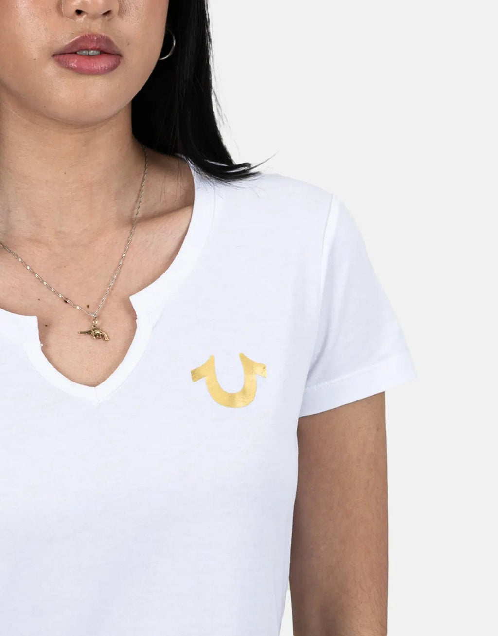 True Religion Tri Script Baby White T-Shirt