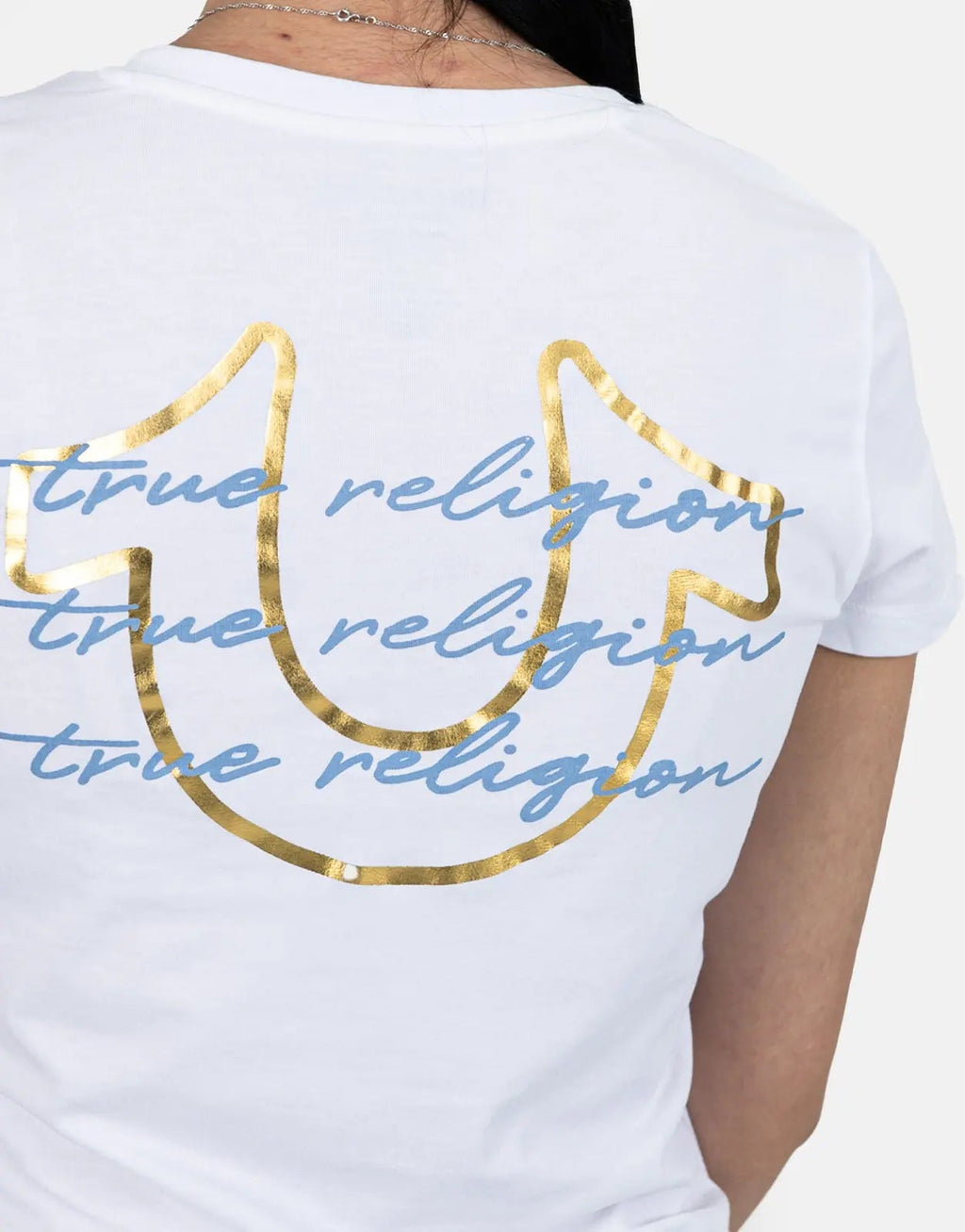 True Religion Tri Script Baby White T-Shirt