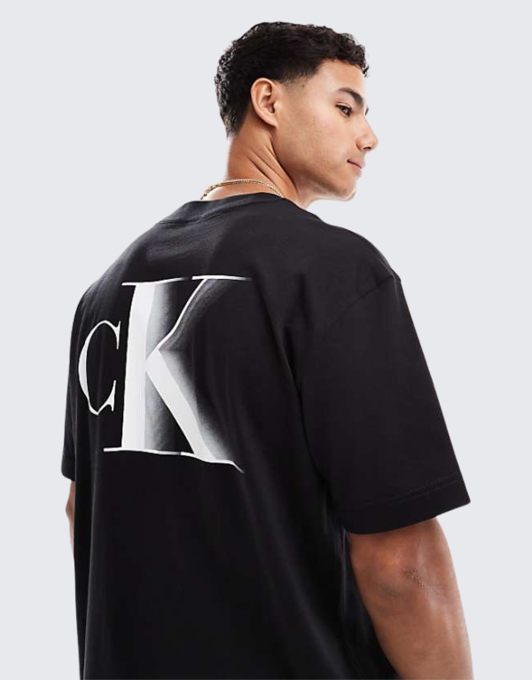 Calvin Klein Bold Short Sleeve T-Shirt In Black Men