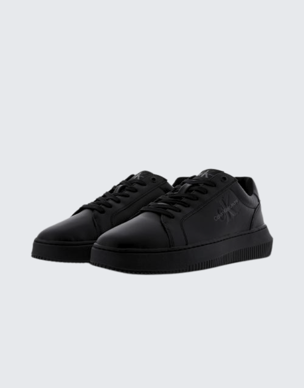 Calvin Klein Chunky Cupsole Mono Sneakers In Black Men