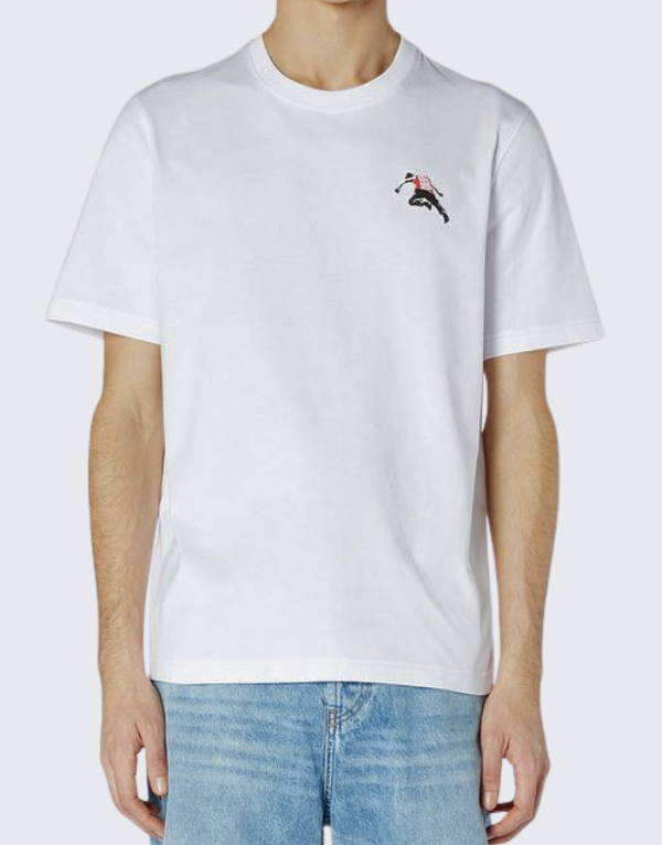 Diesel T-Adjust T3 Short Sleeve T-Shirt 100 White Men