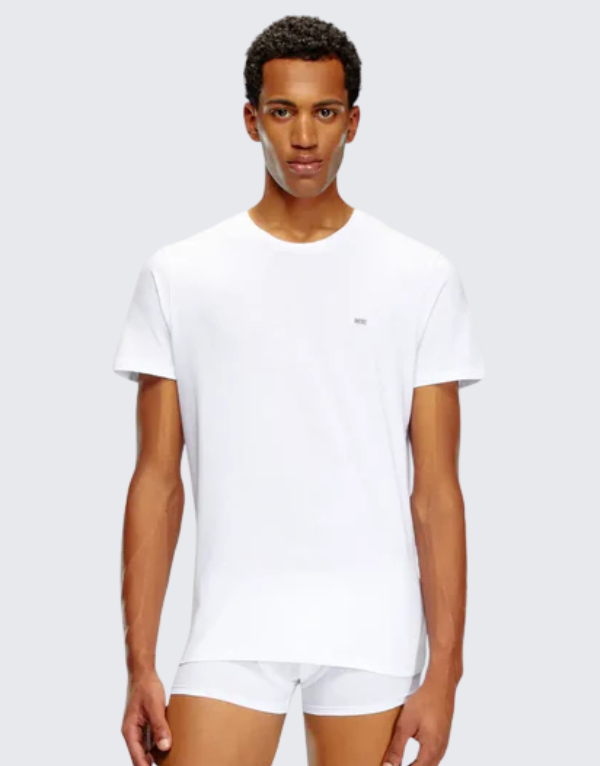 Diesel Umtee Jake Short Sleeve T-Shirt In White Men