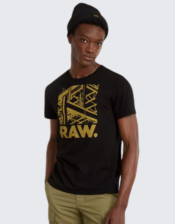 G-Star Raw Construction Rt Short Sleeve T-Shirt Dark Black Men