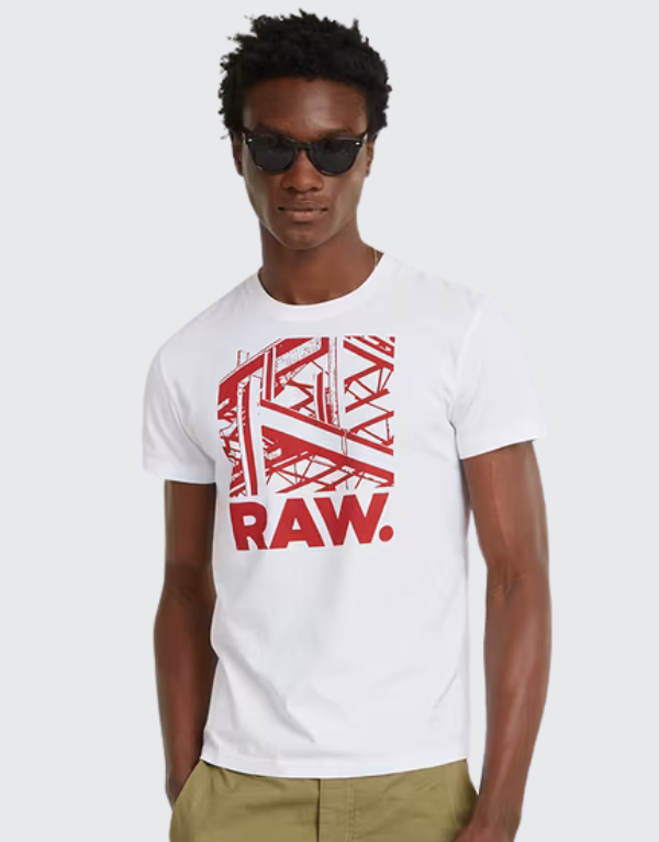 G-Star Raw Construction Rt Short Sleeve T-Shirt White Men