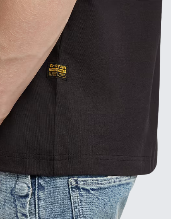 G-Star Raw Fabric Mix Short Sleeve T-Shirt Dark Black Men