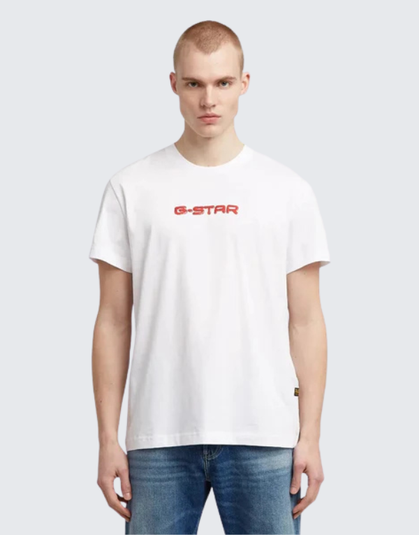 G-Star Raw Gel Print Short Sleeve T-Shirt White Men