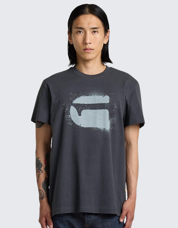 G-Star Raw Spray G Logo Short Sleeve T-Shirt India Ink Men