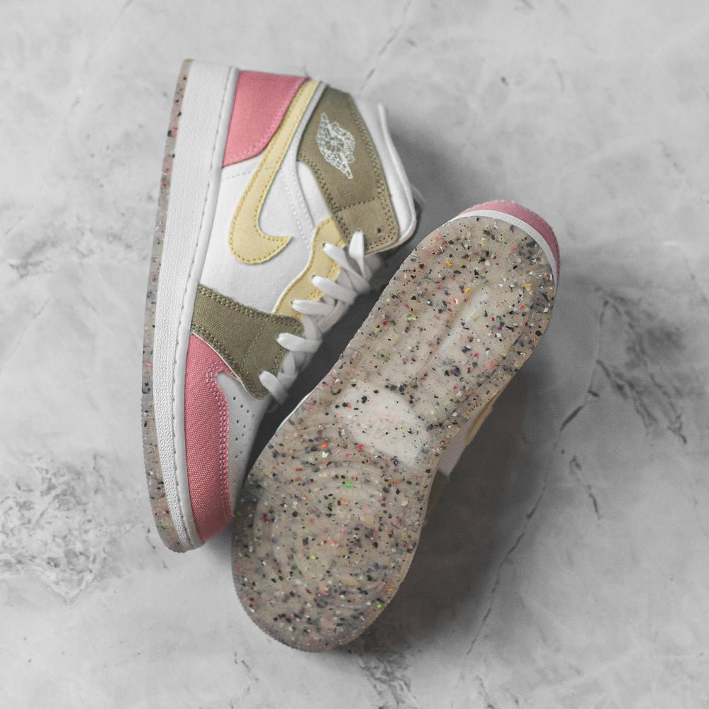 Jordan 1 Mid SE Pastel Vivid Green Grind (GS)