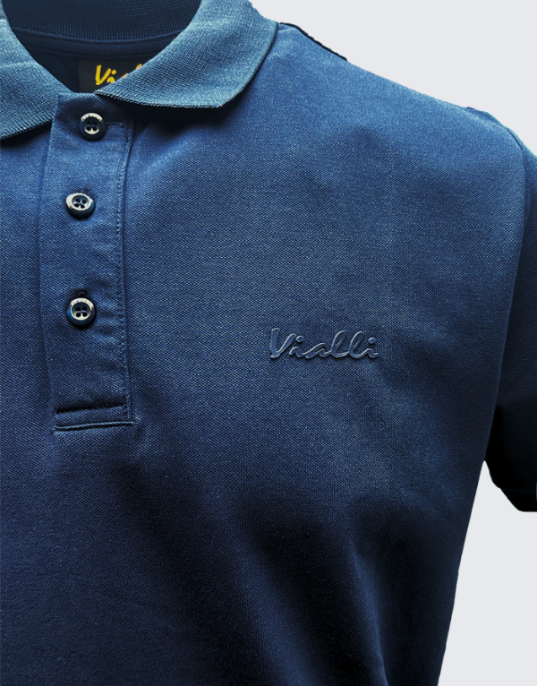 Vialli Dolar Golfer Short Sleeve T-Shirt In Navy Mens