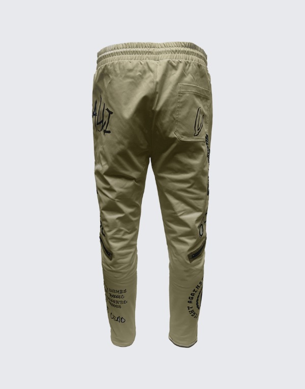 Vialli Kindob Track Pants In Cream And Sand Men