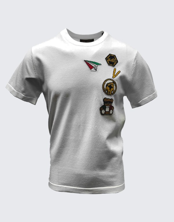 Vialli Krunch Short Sleeve T-Shirt In White